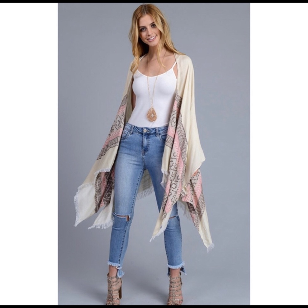 🆓BUY 2 GET 1 FREE Tribal Cardigan Wrap - Picture 3 of 4